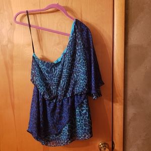 Rampage 1X one shoulder blouse